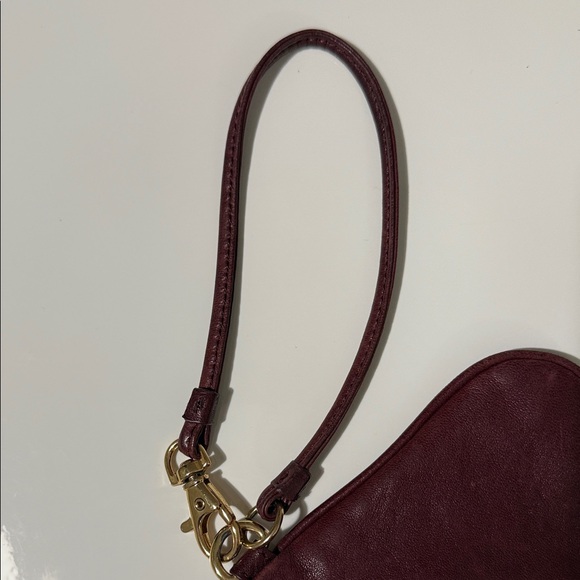 Tory Burch Dark Red Leather Wristlet - Picture 16 of 16
